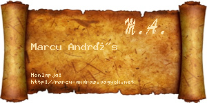 Marcu András névjegykártya